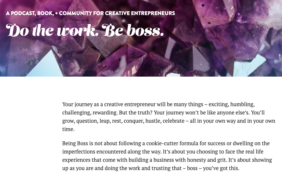being boss start here page