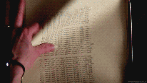 printed pages with the same words gif