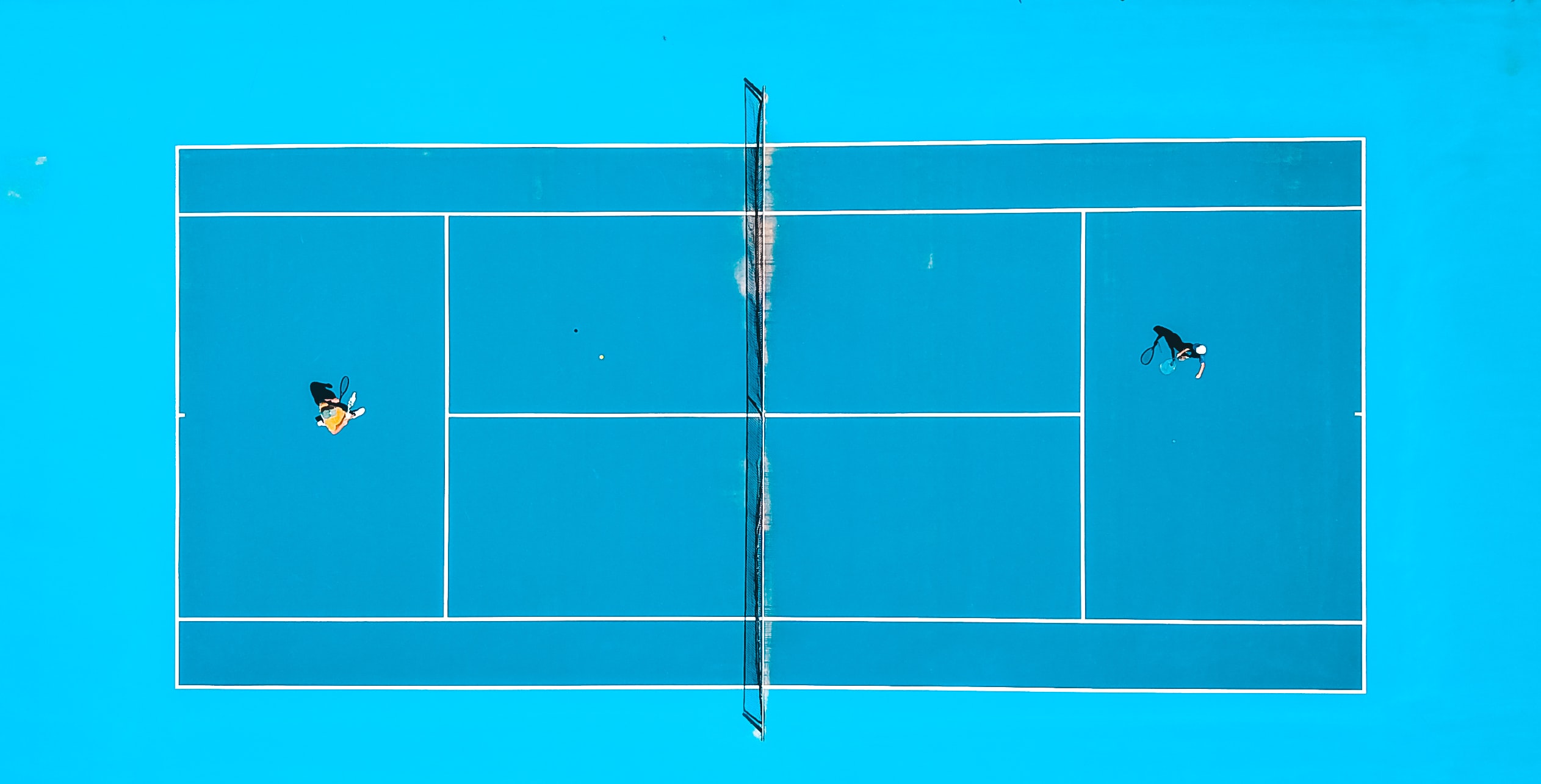 Tennis court from overhead
