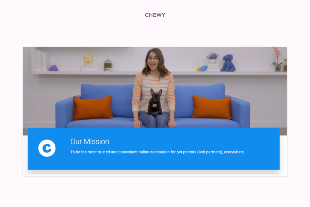 screenshot and photo from Chewy website