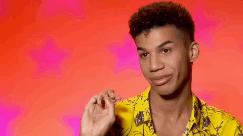 GIF of RuPaul's Drag Race contestant being smug
